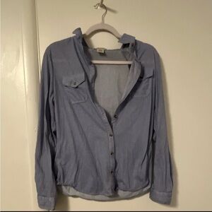 Passport Light Blue Striped Button-Down Shirt